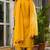 Yellow color viscose rayon fabric sophisticated partywear suit