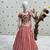 Designer Chinon Silk Embroidery With Digital Printed Peach Lehenga Choli