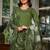 Mahendi color viscose chanderi fabric sophisticated partywear suit