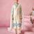 Off white color viscose rayon fabric sophisticated partywear suit