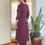 Wine color viscose rayon fabric sophisticated partywear suit