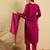 Burgundy color viscose chanderi fabric sophisticated partywear suit