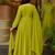 Green color beautiful chanderi fabric dress for graceful festive looks