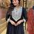 Black color beautiful chanderi fabric dress for graceful festive looks