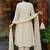 Off white color beautiful chanderi fabric dress for graceful festive looks
