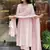 Pink color beautiful chanderi fabric dress for graceful festive looks