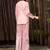Pink color rayon fabric designer digital printed readymade co ord set