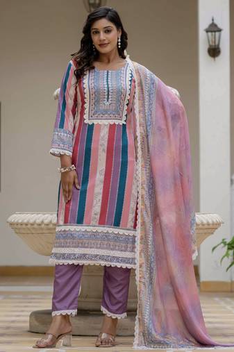 Multy color rayon slub fabric graceful festive special kurta set