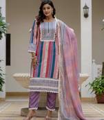 Multy color rayon slub fabric graceful festive special kurta set