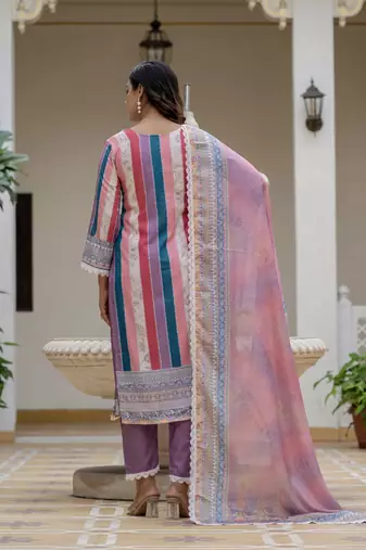 Multy color rayon slub graceful festive special kurta set