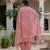 Peach color roman silk fabric graceful festive special kurta set