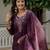 Wine color roman silk fabric graceful festive special kurta set
