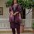 Wine color roman silk fabric graceful festive special kurta set
