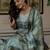 Sky blue color jacquard silk fabric graceful festive special kurta set