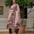 Pink color jacquard silk fabric graceful festive special kurta set