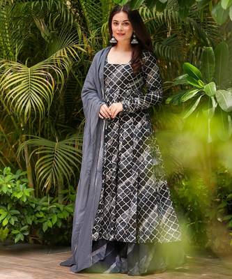 Grey color beautiful partywear ceremonial attire 1