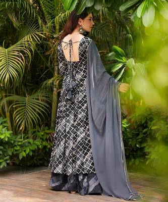 Grey color beautiful partywear ceremonial attire 2