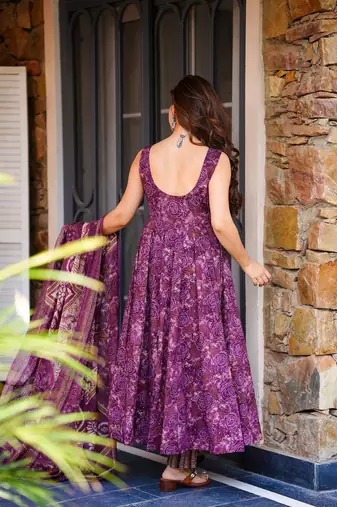 Purple color beautiful partywear ceremonial attire