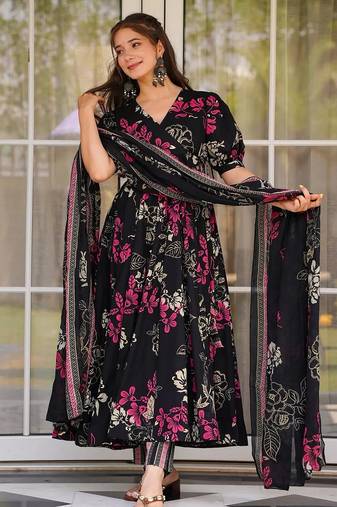 Black color beautiful ethnic partywear girlie ceremonial attire