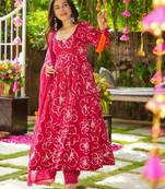 Pink color beautiful ethnic partywear girlie ceremonial attire