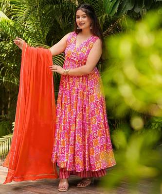 Multy color beautiful partywear ceremonial attire 3