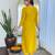Yellow color smart and festive readymade rayon fabic kurta set