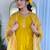 Yellow color smart and festive readymade rayon fabic kurta set