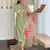 Pista color smart and festive readymade rayon fabic kurta set