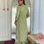 Pista color smart and festive readymade rayon fabic kurta set