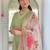 Pista color smart and festive readymade rayon fabic kurta set