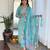 Sky blue color smart and festive readymade viscose fabic kurta set