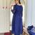 Blue color smart and festive readymade vichitra silk fabic kurta set