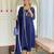Blue color smart and festive readymade vichitra silk fabic kurta set