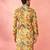Vastramay men's mustard cotton linen long kurta - festive ethnic wear with hand embroidery for diwali navratri wedding