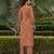 Orange color smart and festive readymade rayon fabic kurta set