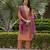 Orange color smart and festive readymade rayon fabic kurta set