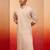 Vastramay men's peach embroidered silk kurta - festive traditional wear
