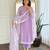 Lavender color smart and festive readymade rayon fabic kurta set