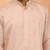 Vastramay men's peach embroidered silk kurta - festive traditional wear