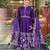 Purple color smart and festive readymade muslin cotton fabic kurta set