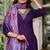 Violet color smart and festive readymade viscose rayon fabic kurta set