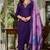Violet color smart and festive readymade viscose rayon fabic kurta set