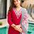 Pink color ceremonial wear rayon fabric readymade kurta set