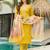 Mustard color ceremonial wear viscose fabric readymade kurta set