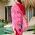 Pink color ceremonial wear viscose fabric readymade kurta set