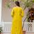 Mustard color ceremonial wear viscose gadhwal fabric readymade kurta set