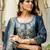 Blue color ceremonial wear chanderi cotton fabric readymade kurta set