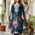 Blue color ceremonial wear chanderi cotton fabric readymade kurta set