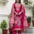 Pink color ceremonial wear chanderi cotton fabric readymade kurta set