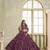 Heavy And Ethnic Wine Color Bridesmaid Lehenga Choli For Ceremonial Presence
